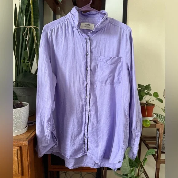 Fat Face Lavender Linen Shirt - Picture 2 of 8